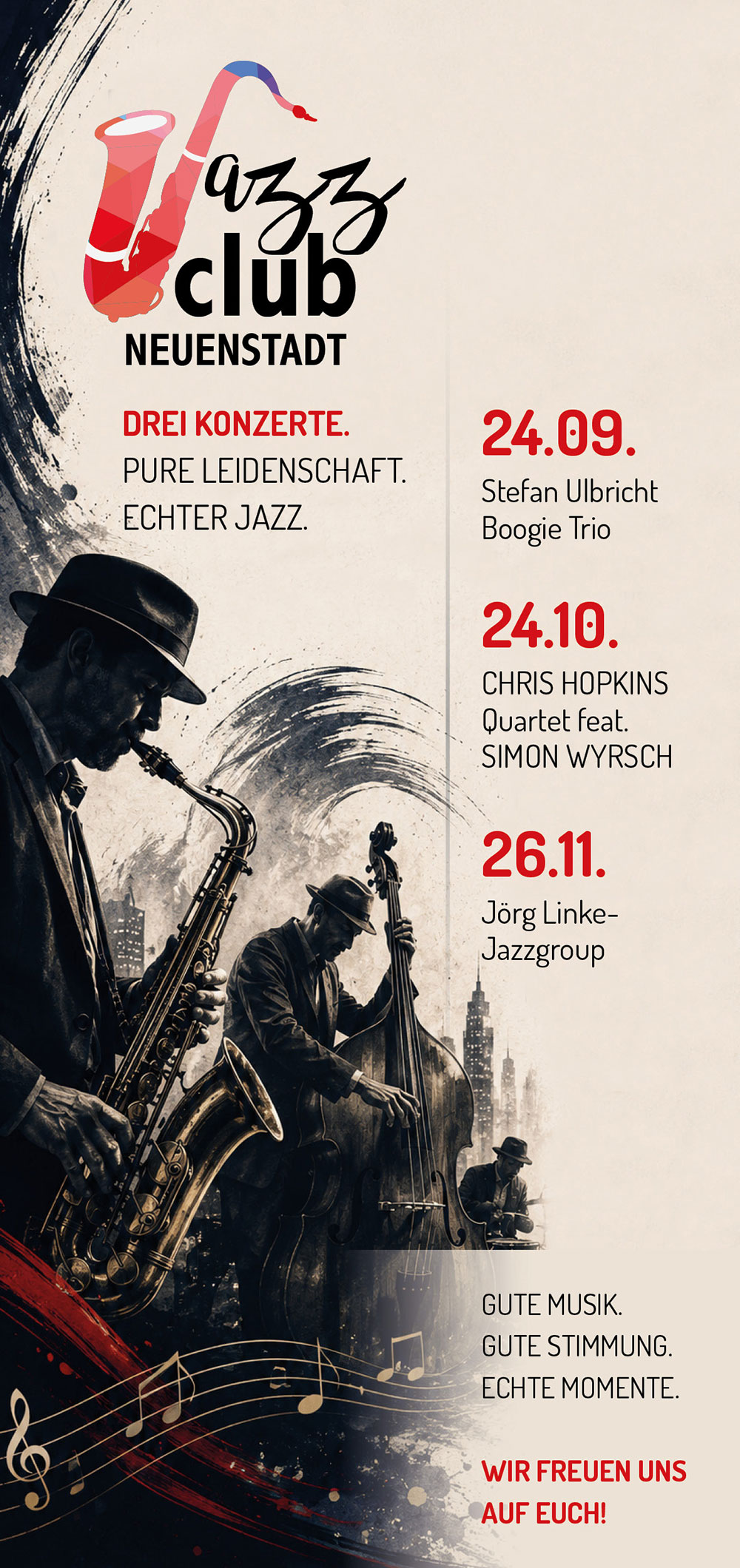 Jazzclub Neuenstadt Veranstaltung Konzerte Jazzclub Neuenstadt Veranstaltung Konzerte Chris Hopkins Quartett feat. Simon Wyrsch mit einem „Tribute to Benny Goodman“ Mit Chris Hopkins und Simon Wyrsch ist es uns gelungen, zwei absolute...
